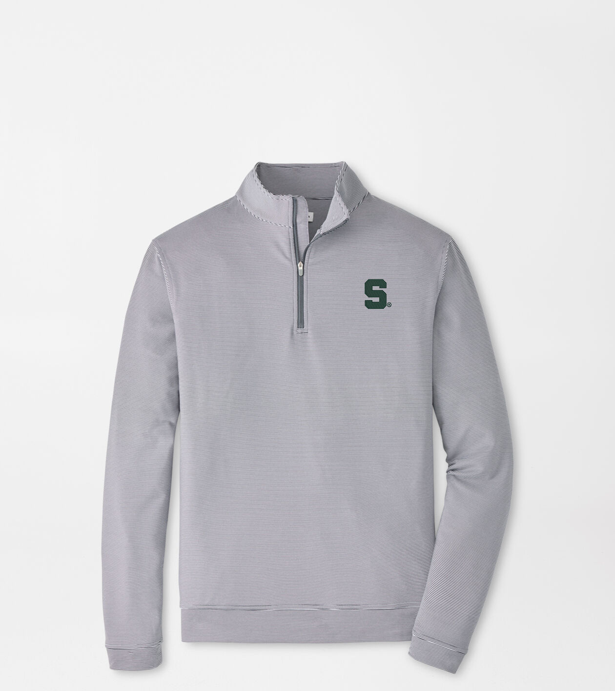 Michigan State Perth Sugar Stripe Performance Quarter-Zip 1 Michigan State Perth Sugar Stripe Performance Quarter-Zip