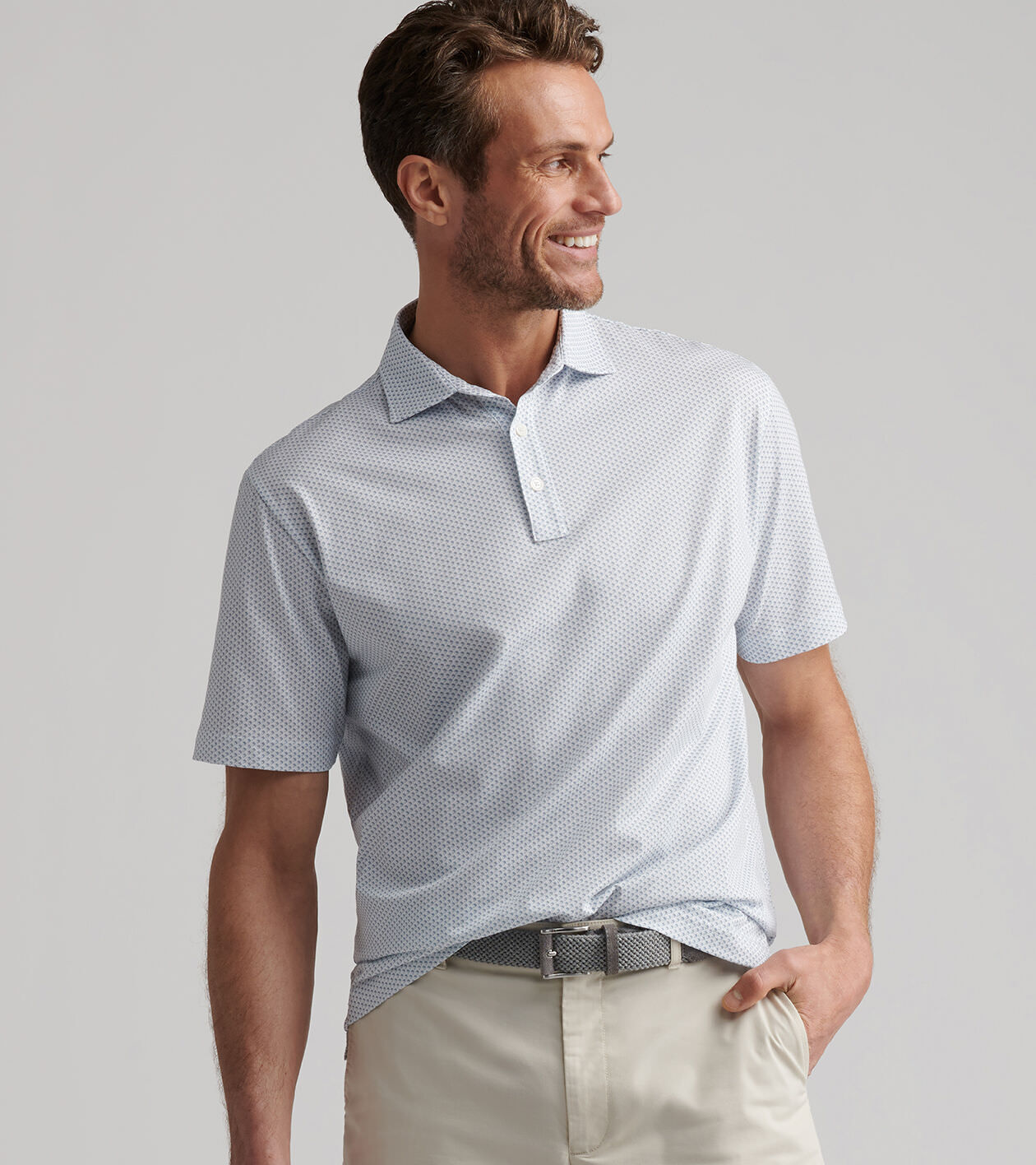 Marlin Print Crown Comfort Cotton Polo
