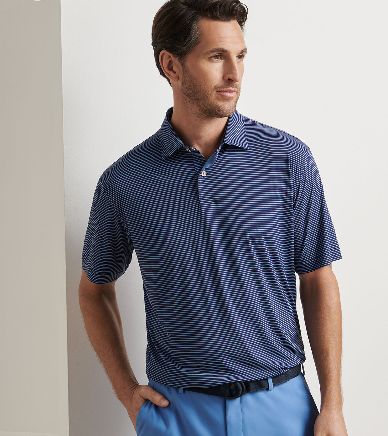 Featherweight Stripe Performance Polo 2 Featherweight Stripe Performance Polo