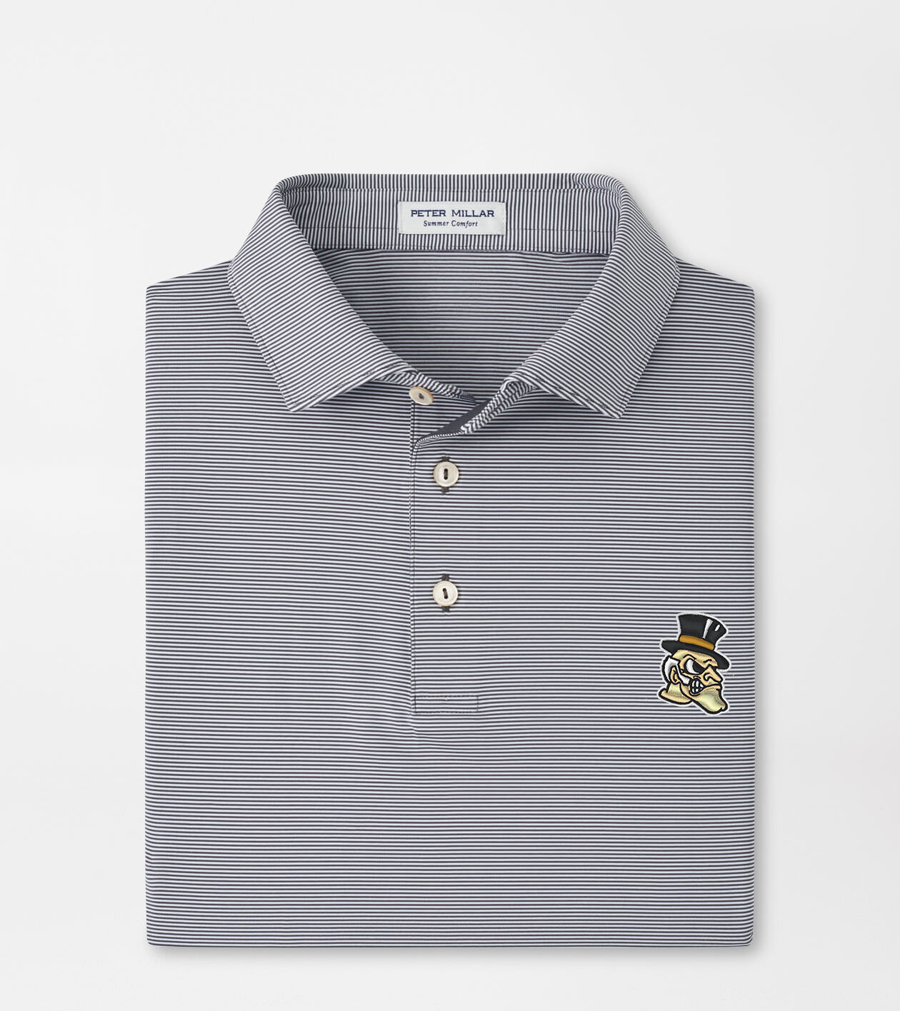 Wake Forest Demon Deacon Jubilee Stripe Performance Polo 1 Wake Forest Demon Deacon Jubilee Stripe Performance Polo