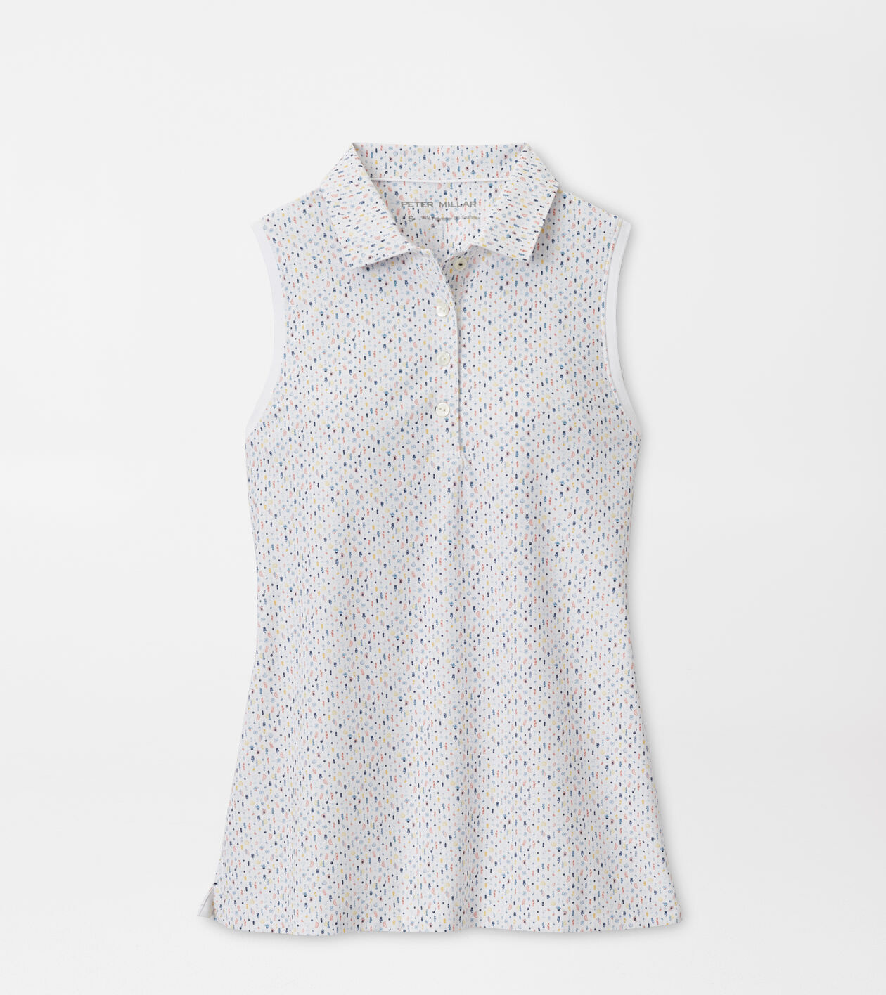 Final Touch Banded Sport Mesh Sleeveless Button Polo
