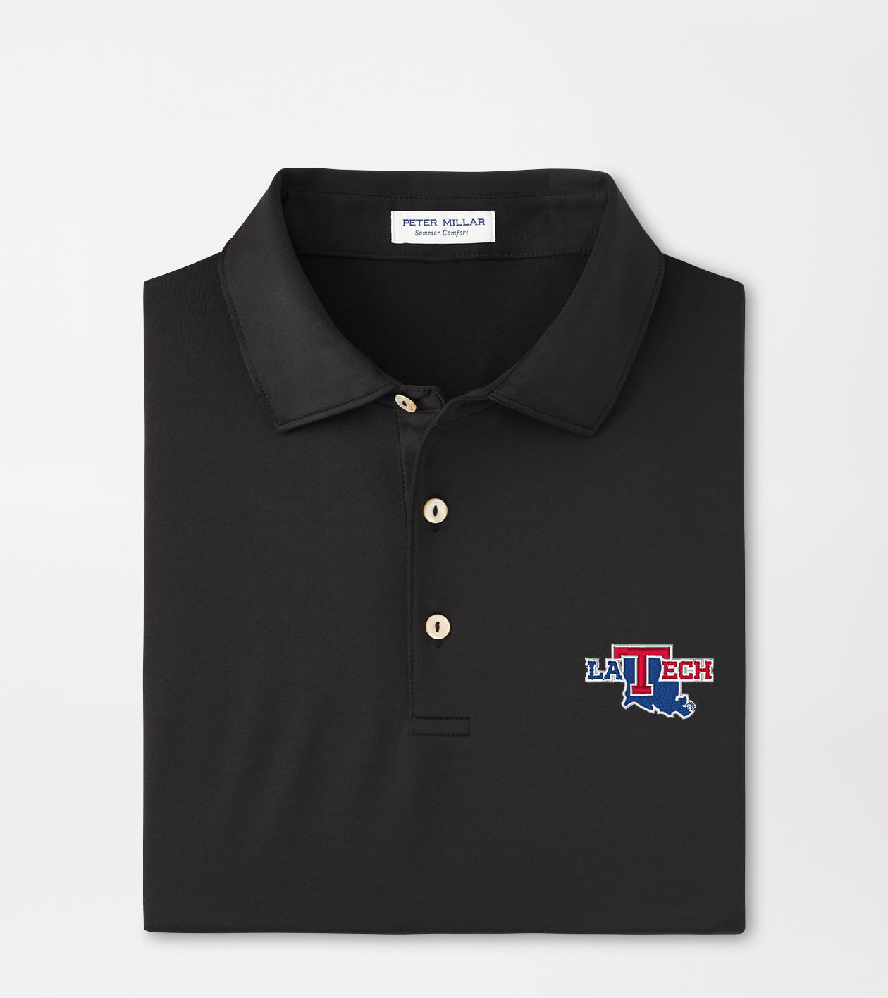 Louisiana Tech Solid Performance Jersey Polo (Sean Self Collar) 1 Louisiana Tech Solid Performance Jersey Polo (Sean Self Collar)