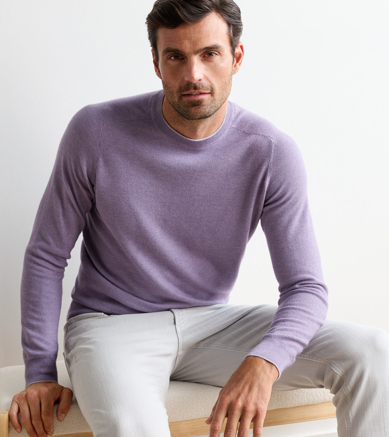 Voyager Cashmere-Silk Saddle Shoulder Crew 2 Voyager Cashmere-Silk Saddle Shoulder Crew