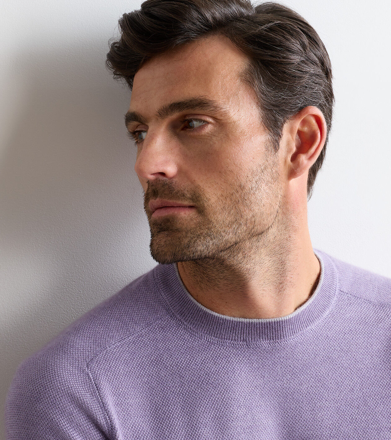 Voyager Cashmere-Silk Saddle Shoulder Crew 4 Voyager Cashmere-Silk Saddle Shoulder Crew