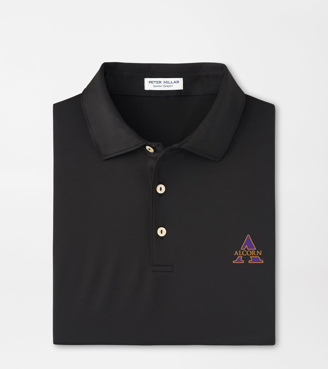 Alcorn State Solid Performance Jersey Polo (Sean Self Collar)