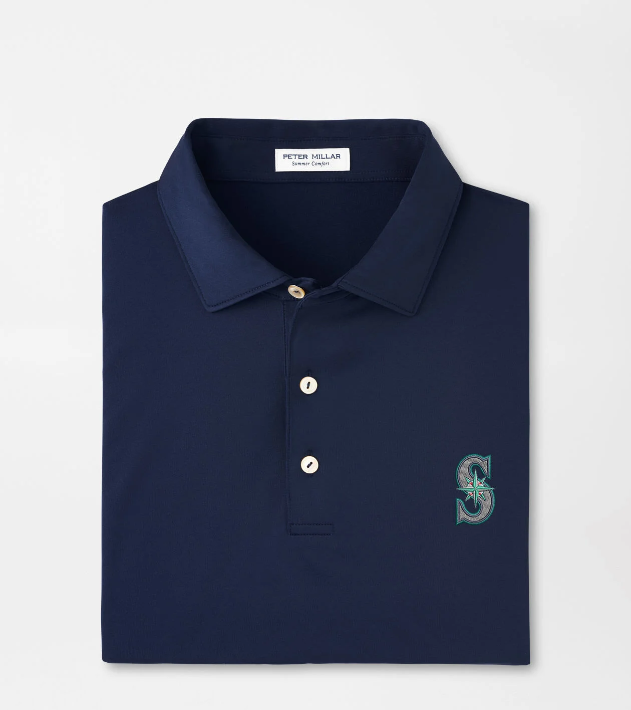 Seattle Mariners Solid Performance Jersey Polo 1 Seattle Mariners Solid Performance Jersey Polo