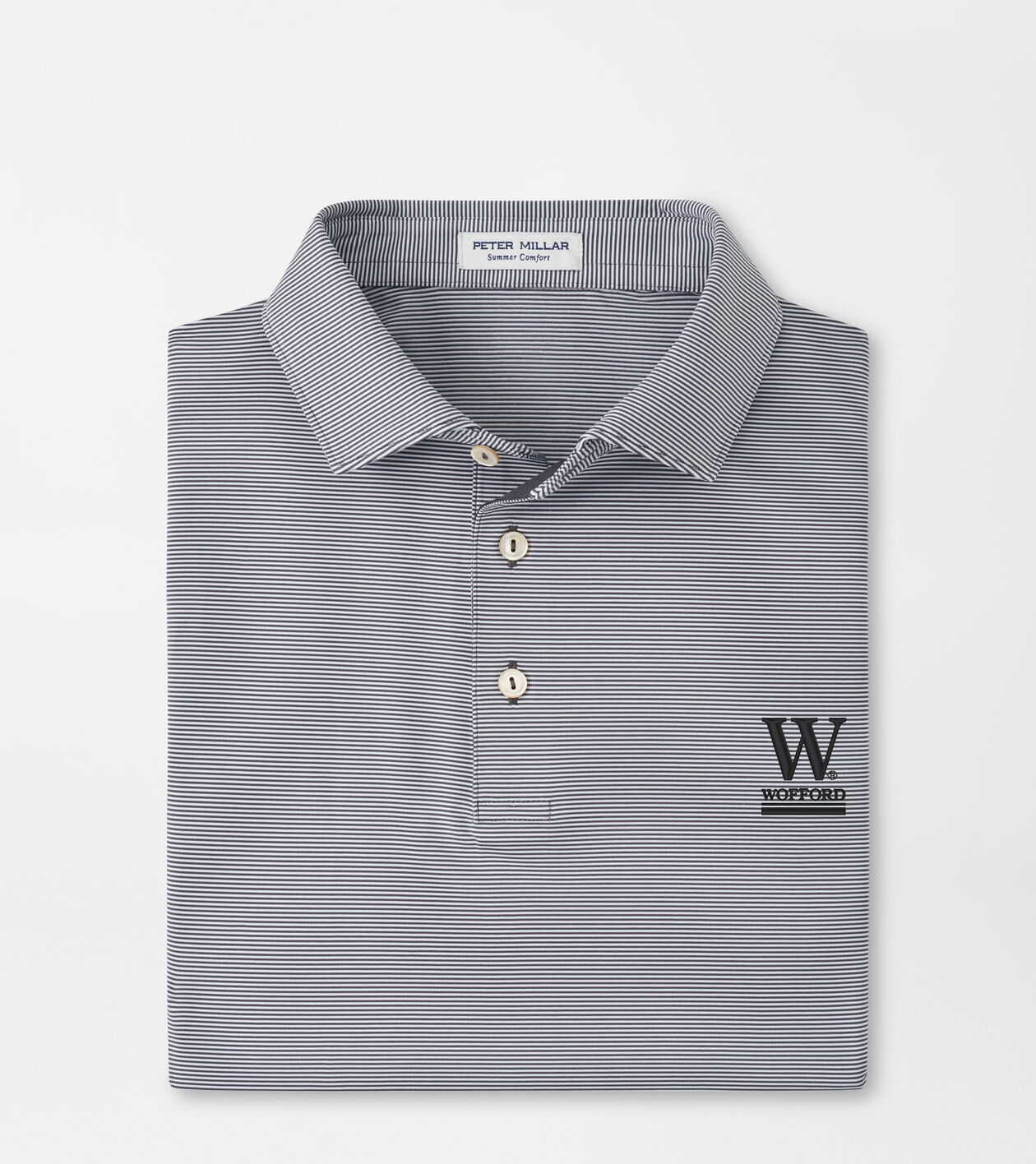 Wofford W Jubilee Stripe Performance Polo
