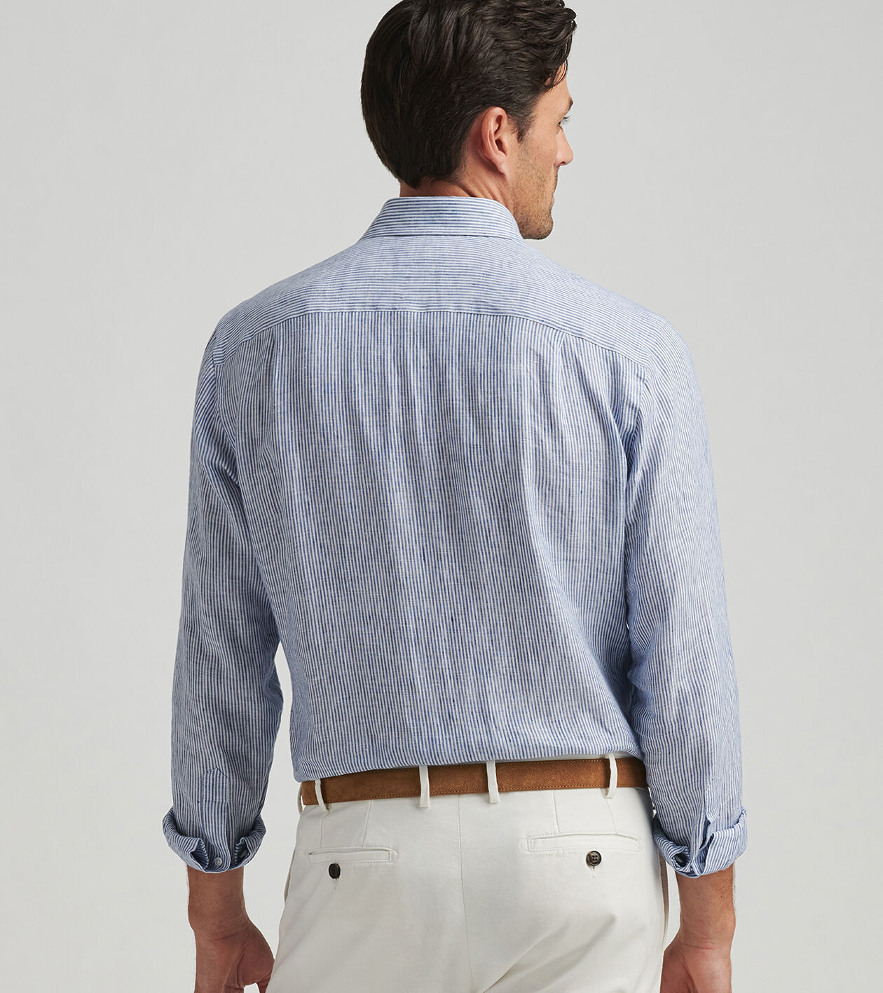 Astino Lino Stripe Sport Shirt