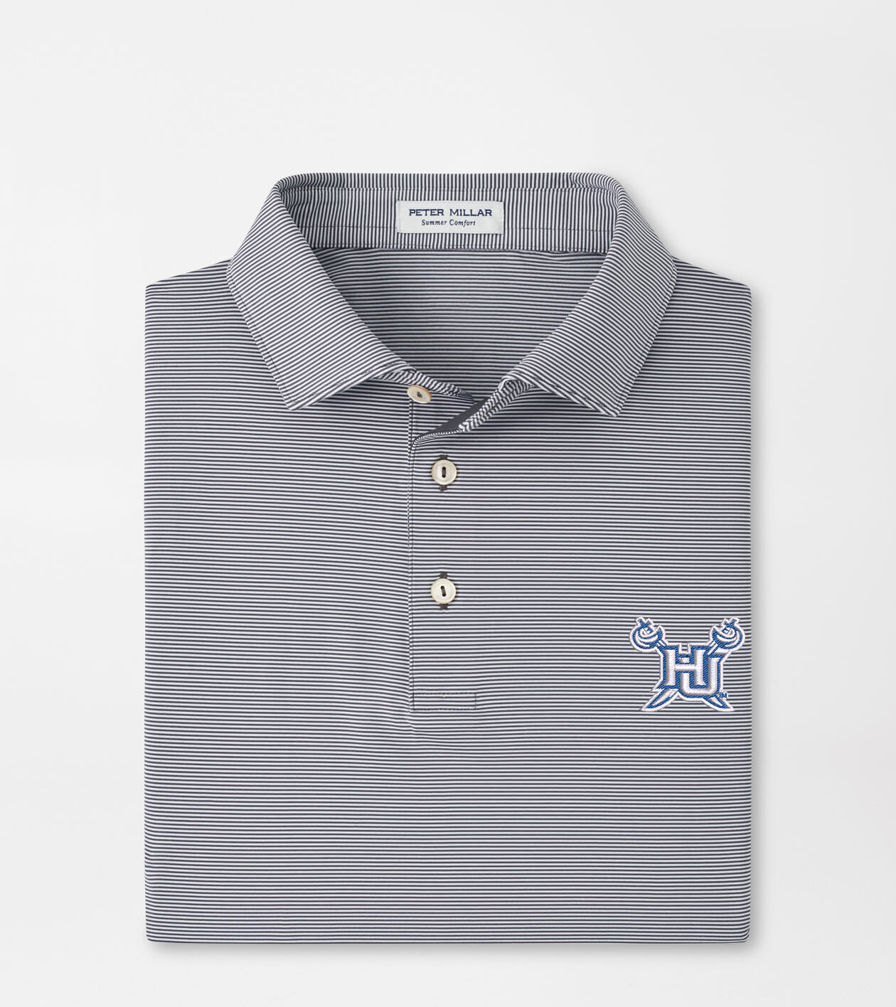 Hampton University Jubilee Stripe Performance Polo