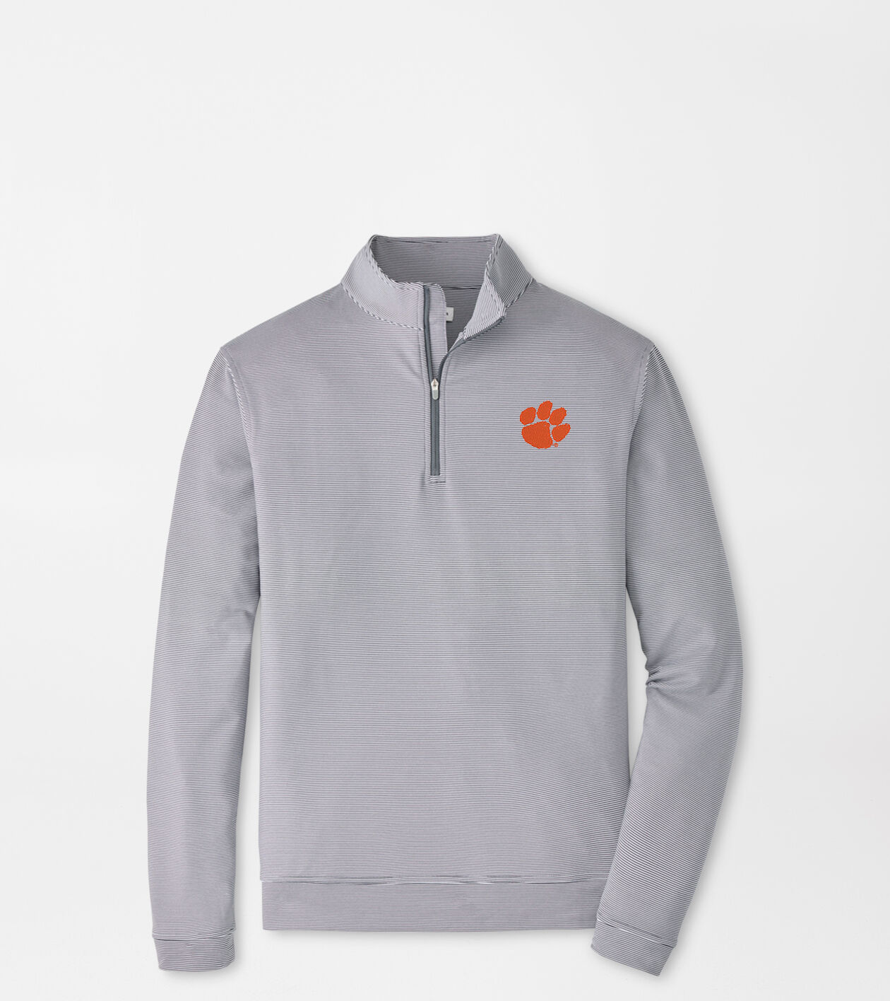 Clemson Perth Sugar Stripe Performance Quarter-Zip 1 Clemson Perth Sugar Stripe Performance Quarter-Zip