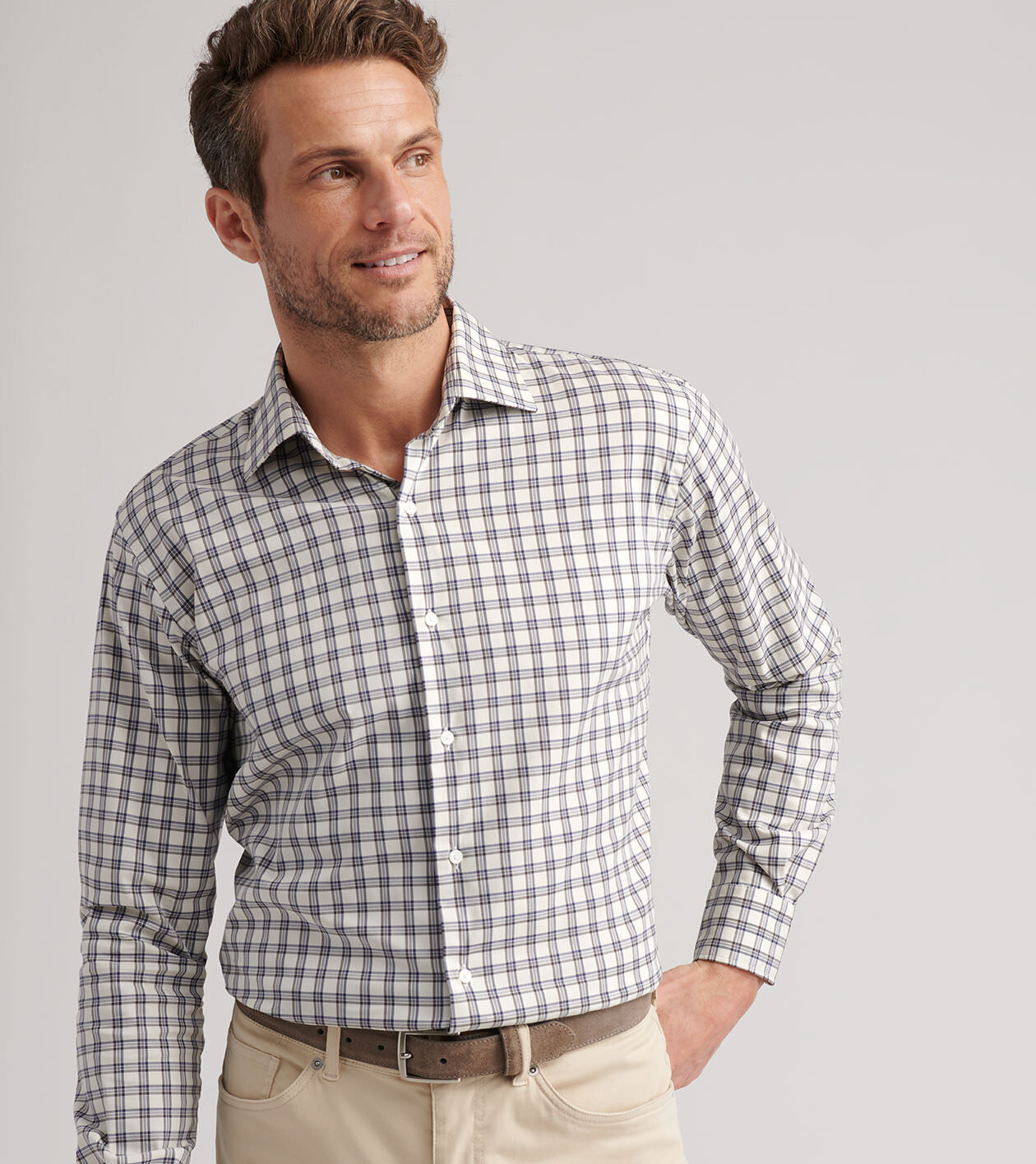 Lenox Crown Lite Cotton-Stretch Sport Shirt