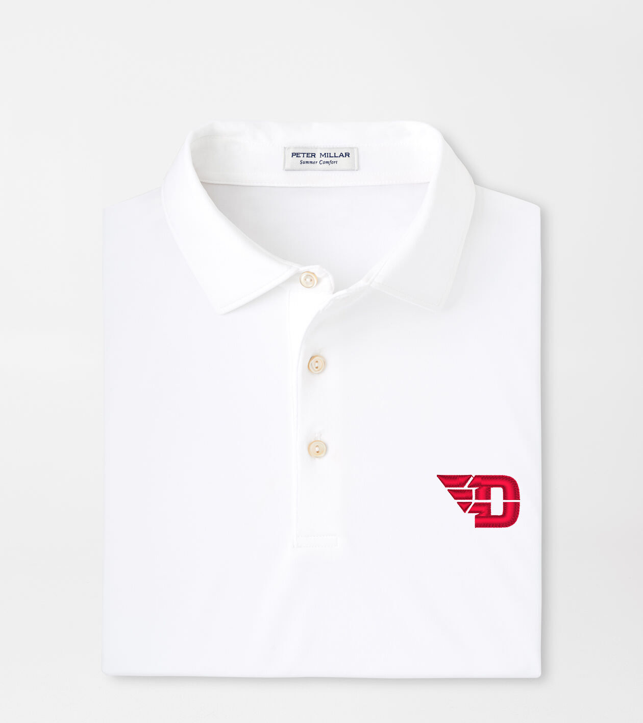 University of Dayton Solid Performance Jersey Polo (Sean Self Collar)