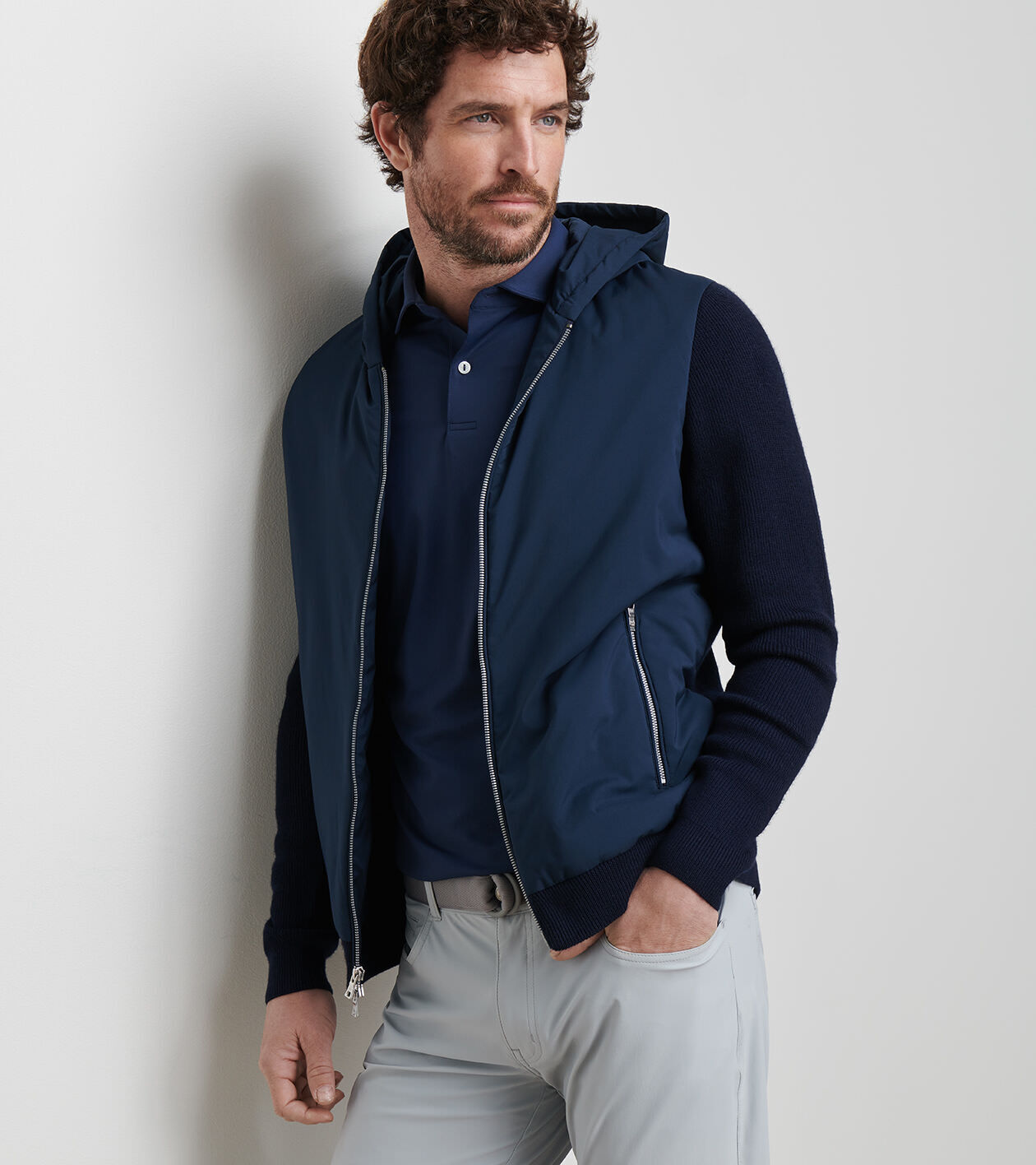 Holdridge Hybrid Full-Zip Hoodie Sweater