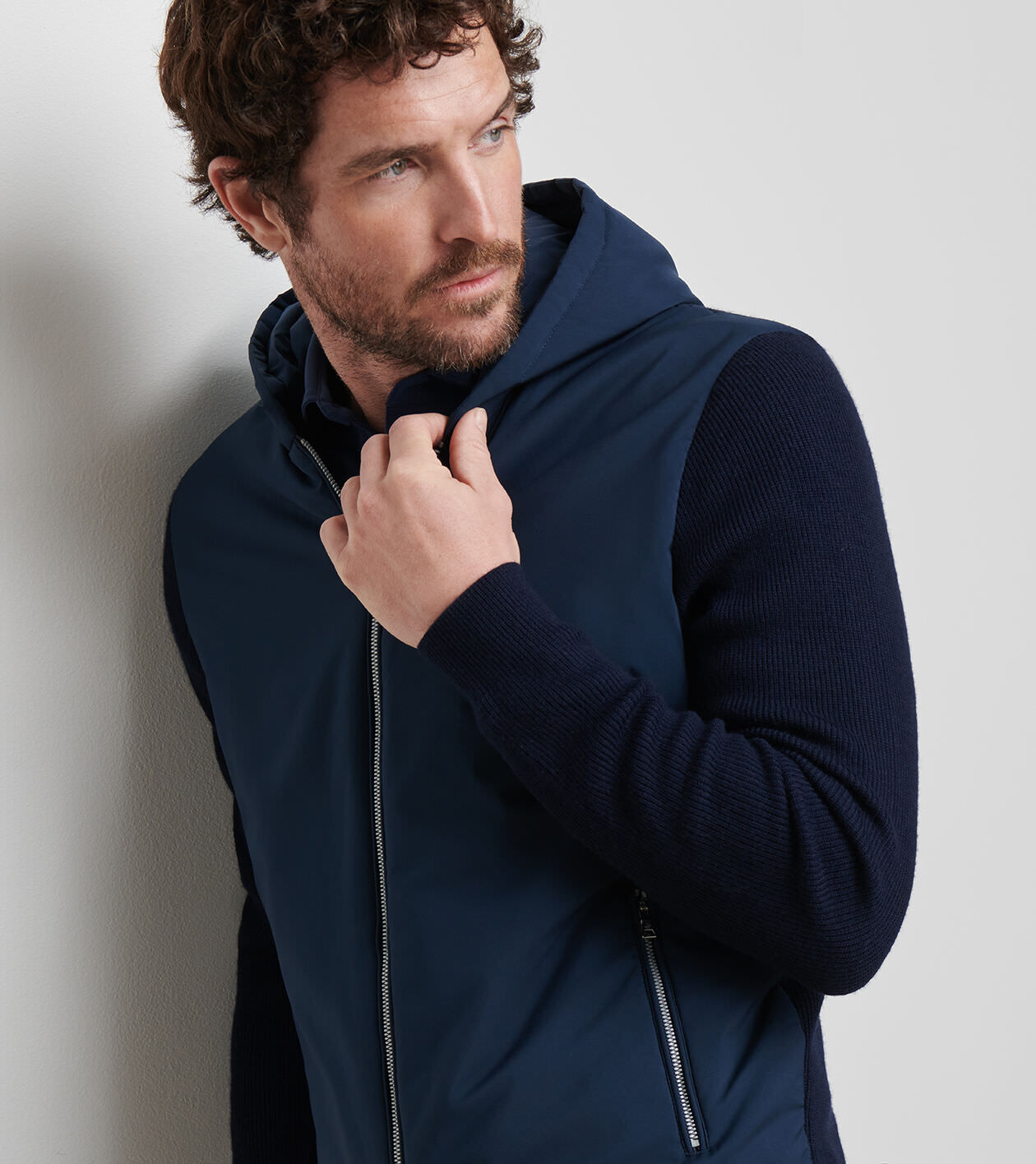 Holdridge Hybrid Full-Zip Hoodie Sweater