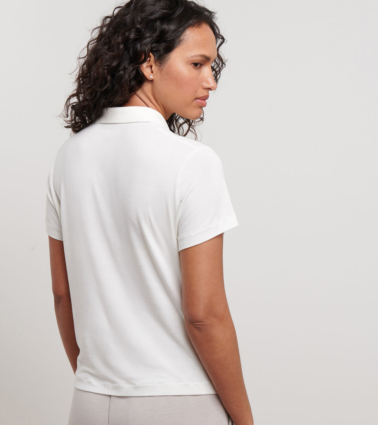 Flora Knit Jersey Collared Short-Sleeve 3 Flora Knit Jersey Collared Short-Sleeve