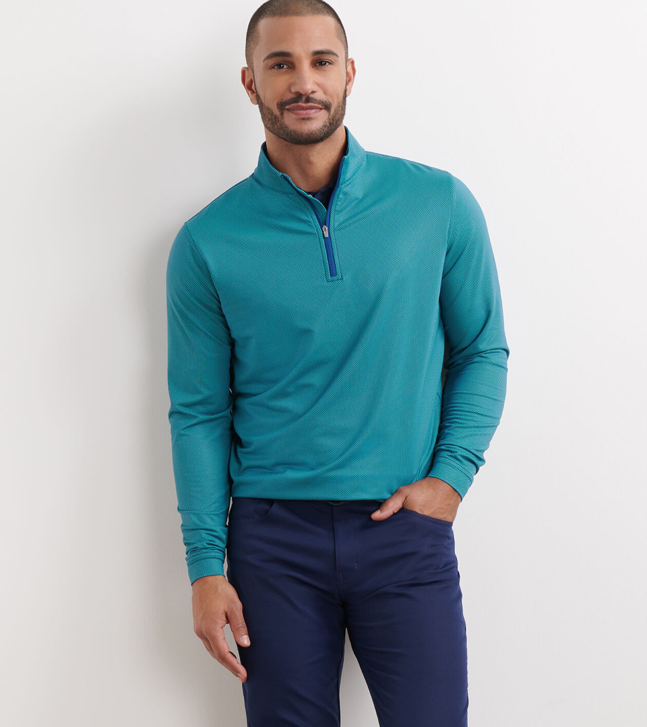 Perth Birdseye Performance Quarter-Zip 2 Perth Birdseye Performance Quarter-Zip