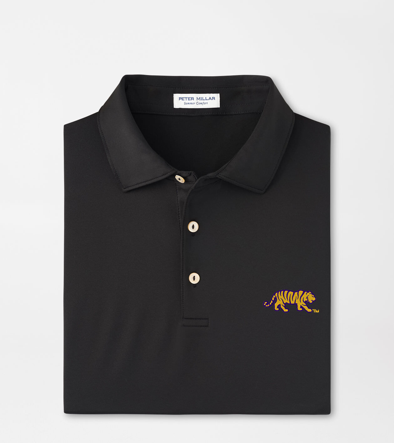 LSU Mike the Tiger Solid Performance Jersey Polo