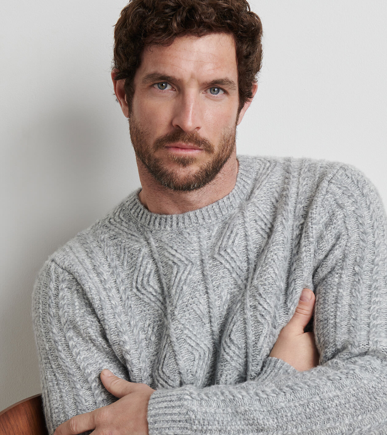 Callum Cable Crewneck Sweater 4 Callum Cable Crewneck Sweater