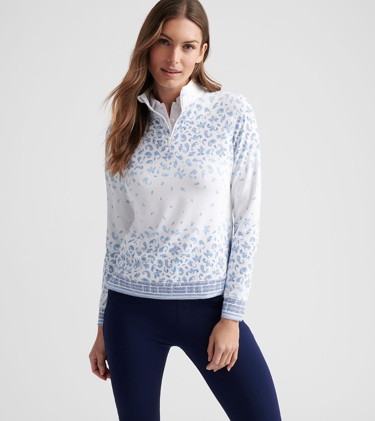 Perth Par 3 Paisley Performance Quarter-Zip