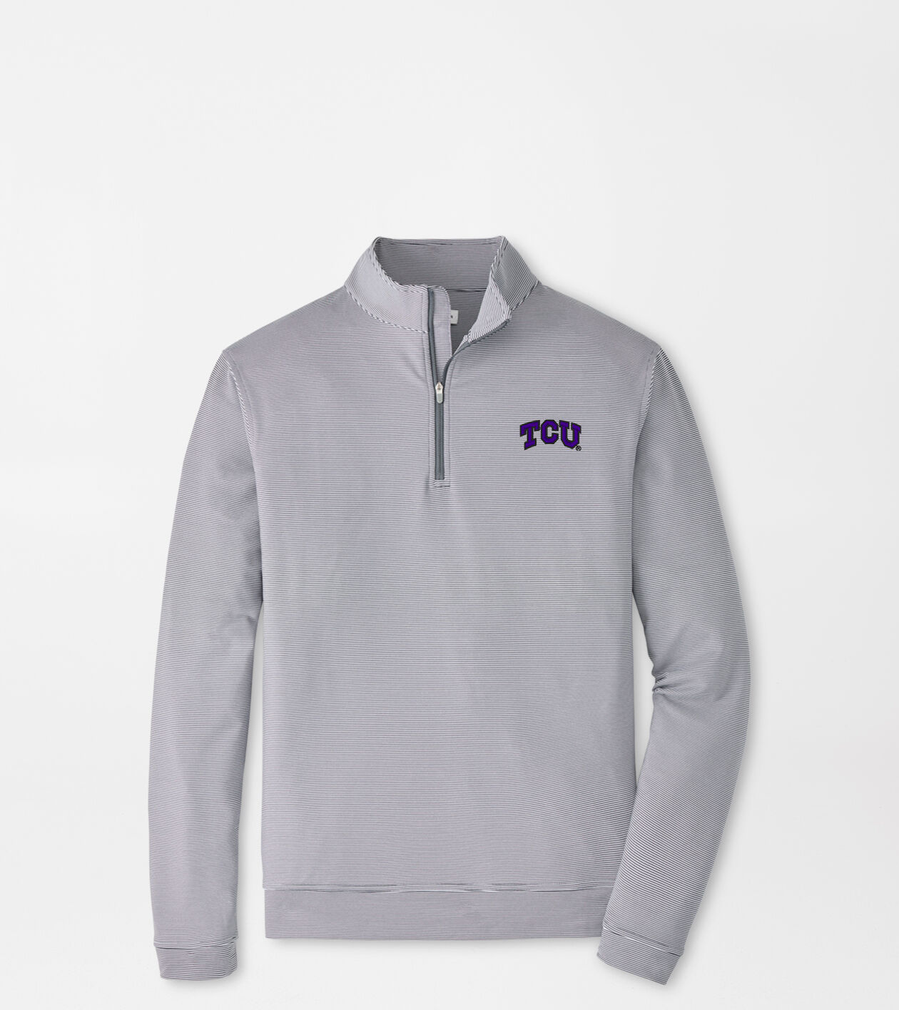 TCU Perth Sugar Stripe Performance Quarter-Zip 1 TCU Perth Sugar Stripe Performance Quarter-Zip