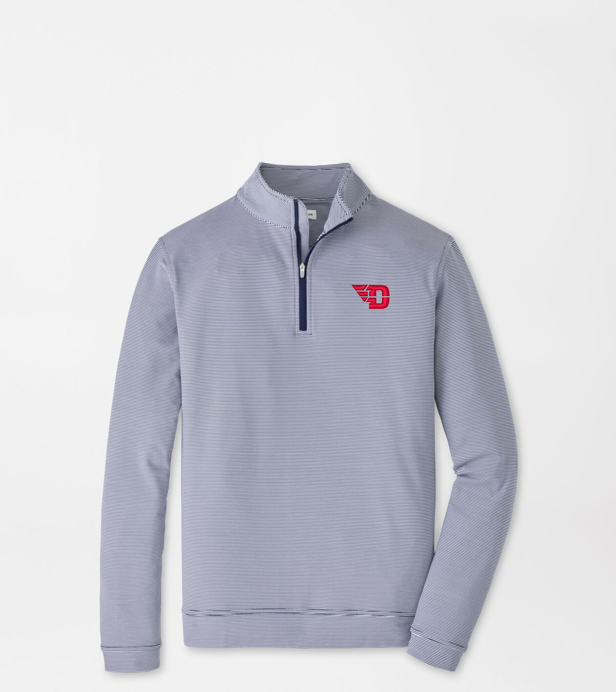 University of Dayton Perth Mini-Stripe Performance Pullover 1 University of Dayton Perth Mini-Stripe Performance Pullover