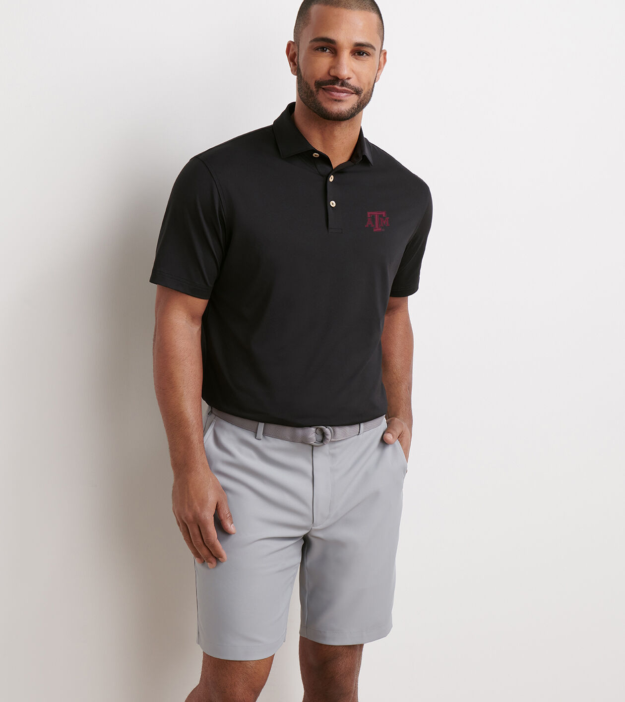 Texas A&M Solid Performance Jersey Polo 1 Texas A&M Solid Performance Jersey Polo