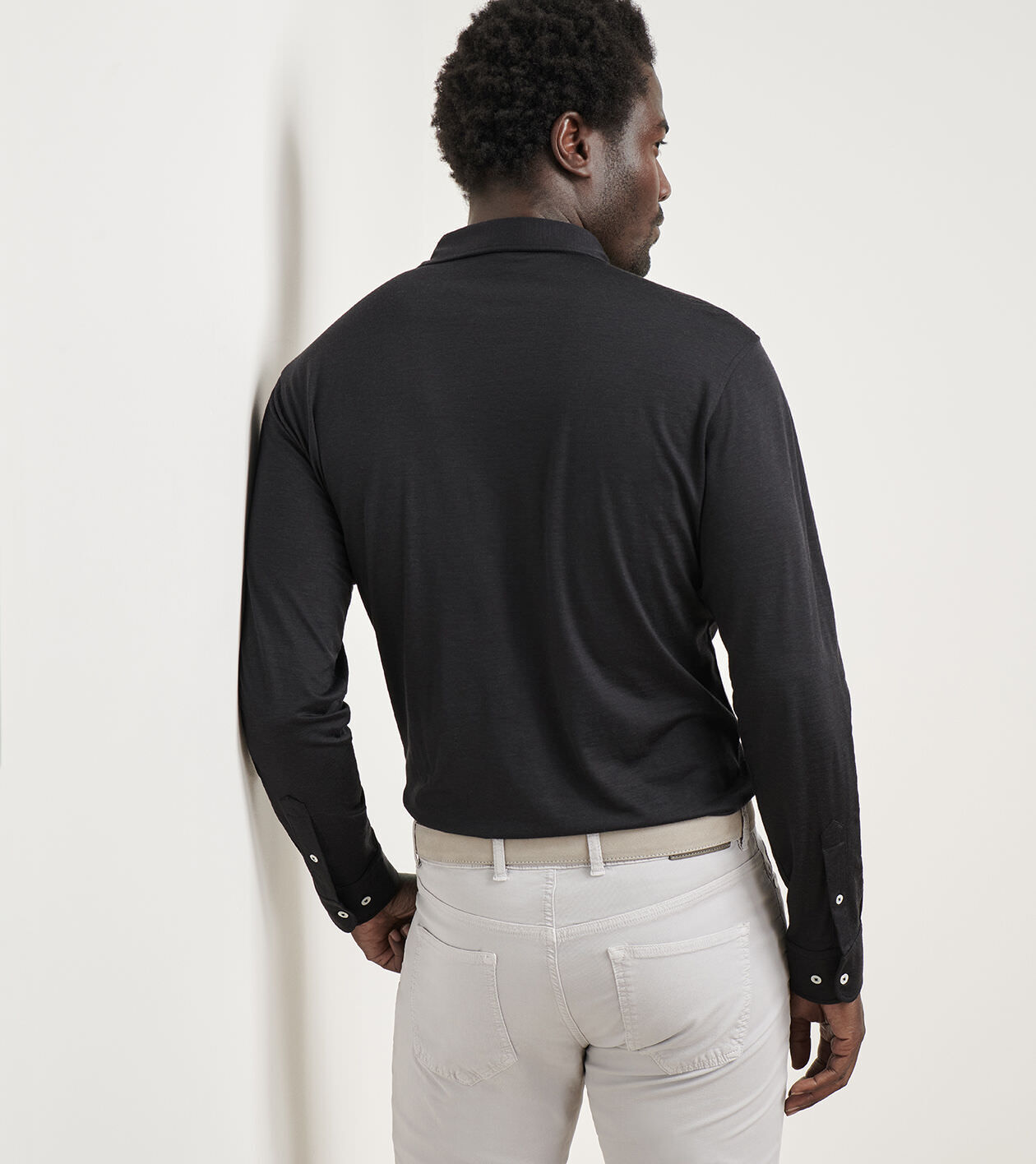 Lawrence Long-Sleeve Wool Polo