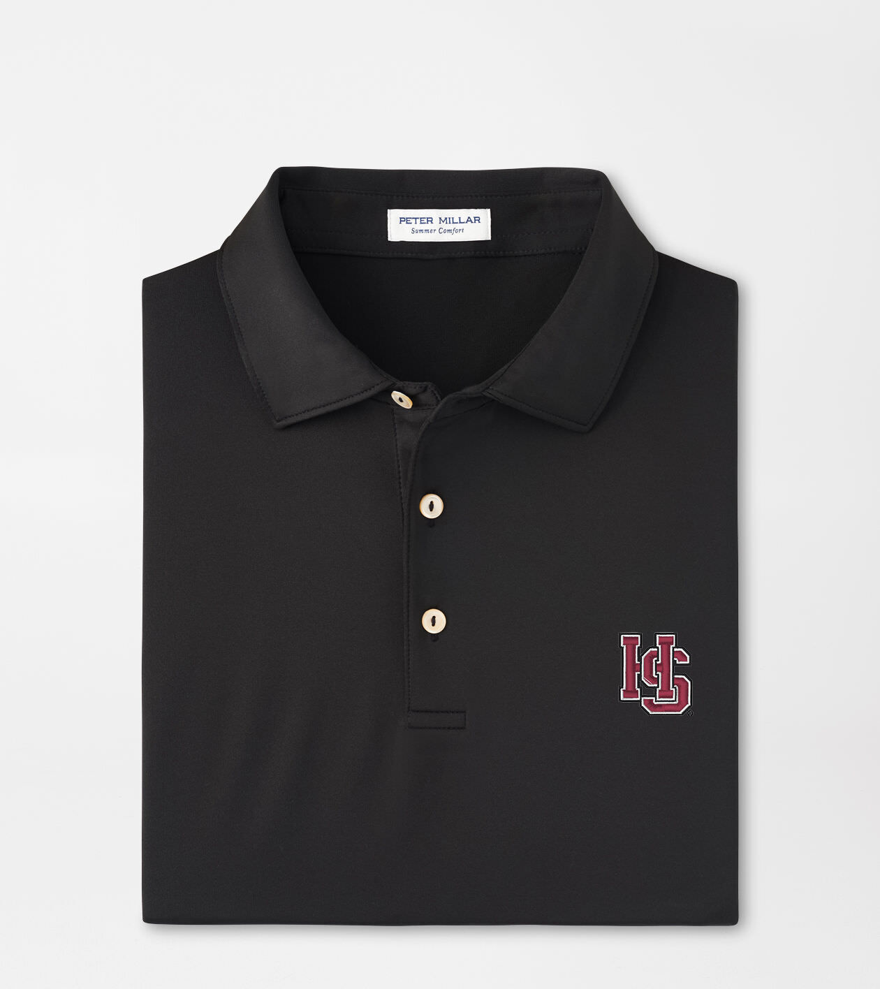 Hampden Sydney Solid Performance Jersey Polo (Sean Self Collar)