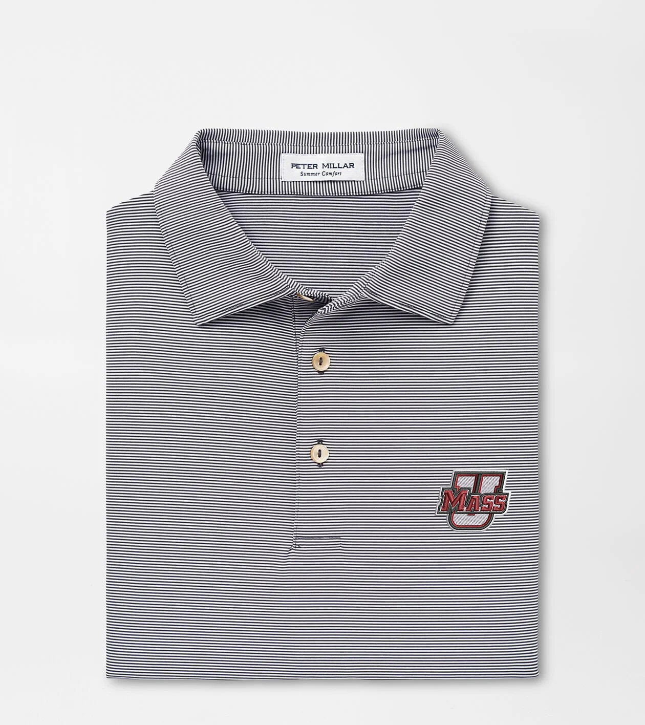 UMass Jubilee Stripe Performance Polo