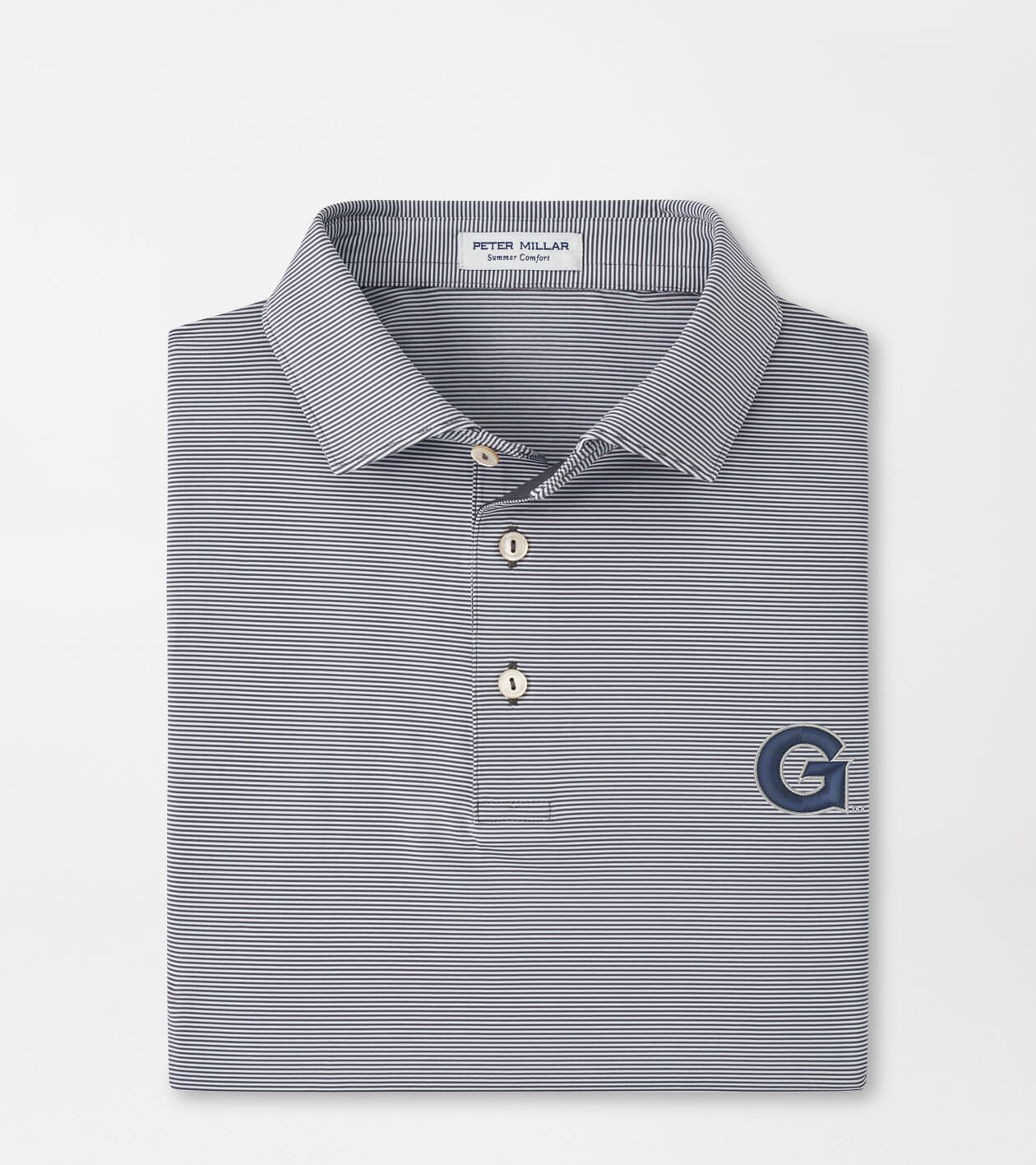 Georgetown Jubilee Stripe Performance Polo