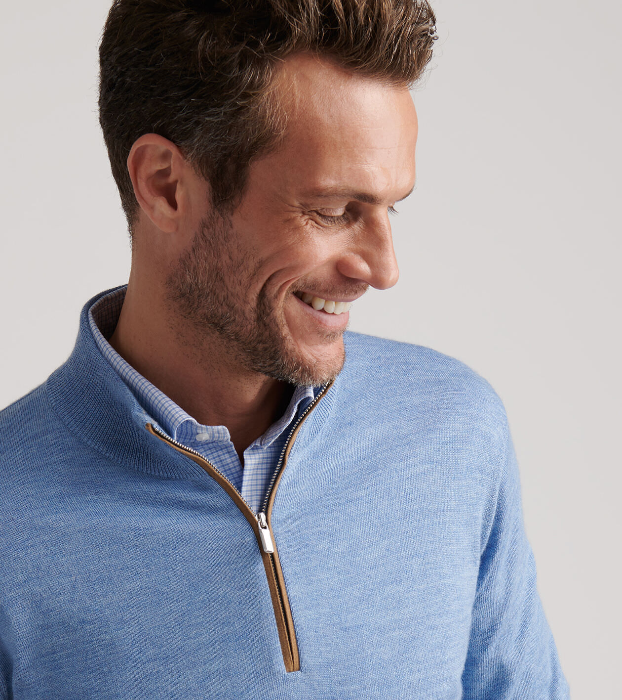 Autumn Crest Suede Trim Quarter-Zip 4 Autumn Crest Suede Trim Quarter-Zip
