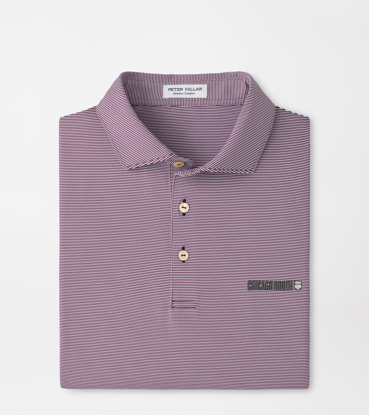 University of Chicago Booth Jubilee Stripe Performance Polo