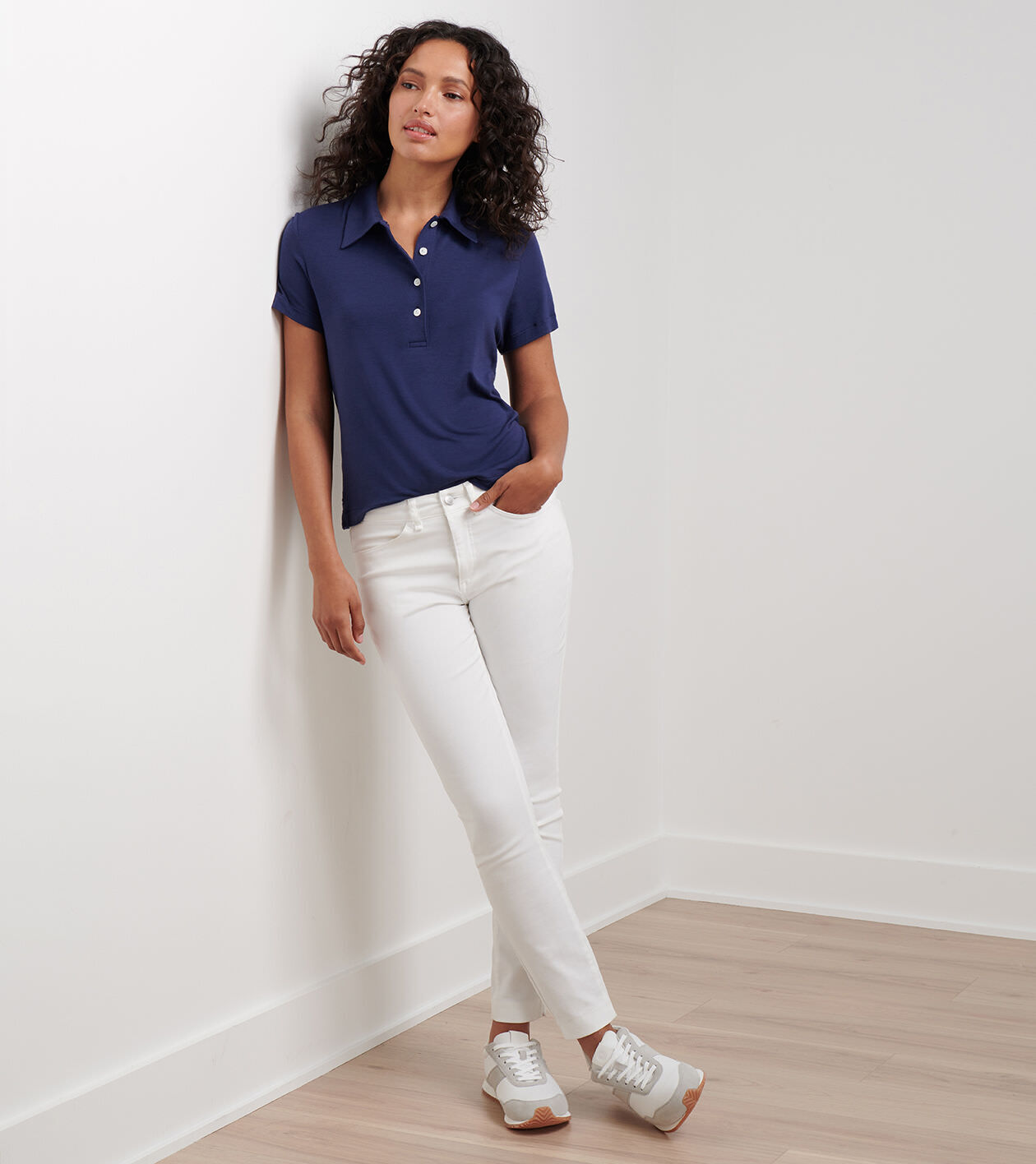 Karlie Stretch Sateen High Rise Pant