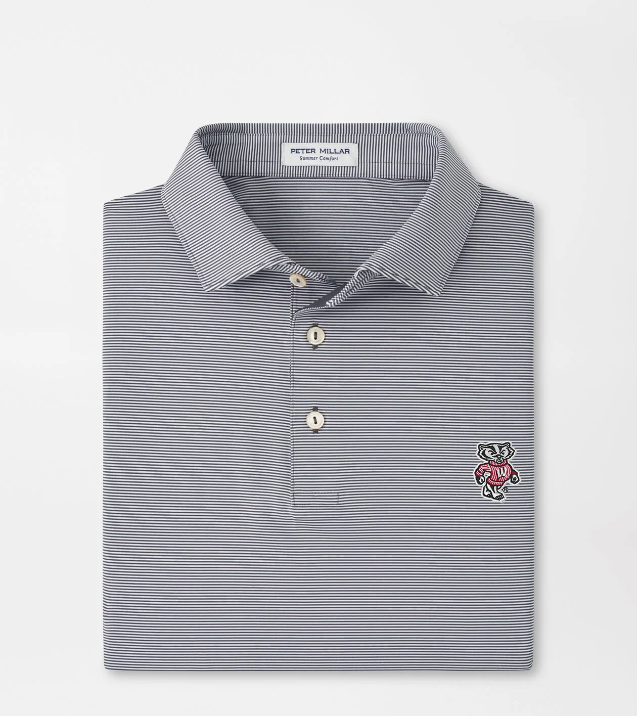 Wisconsin Badger Jubilee Stripe Performance Polo 1 Wisconsin Badger Jubilee Stripe Performance Polo