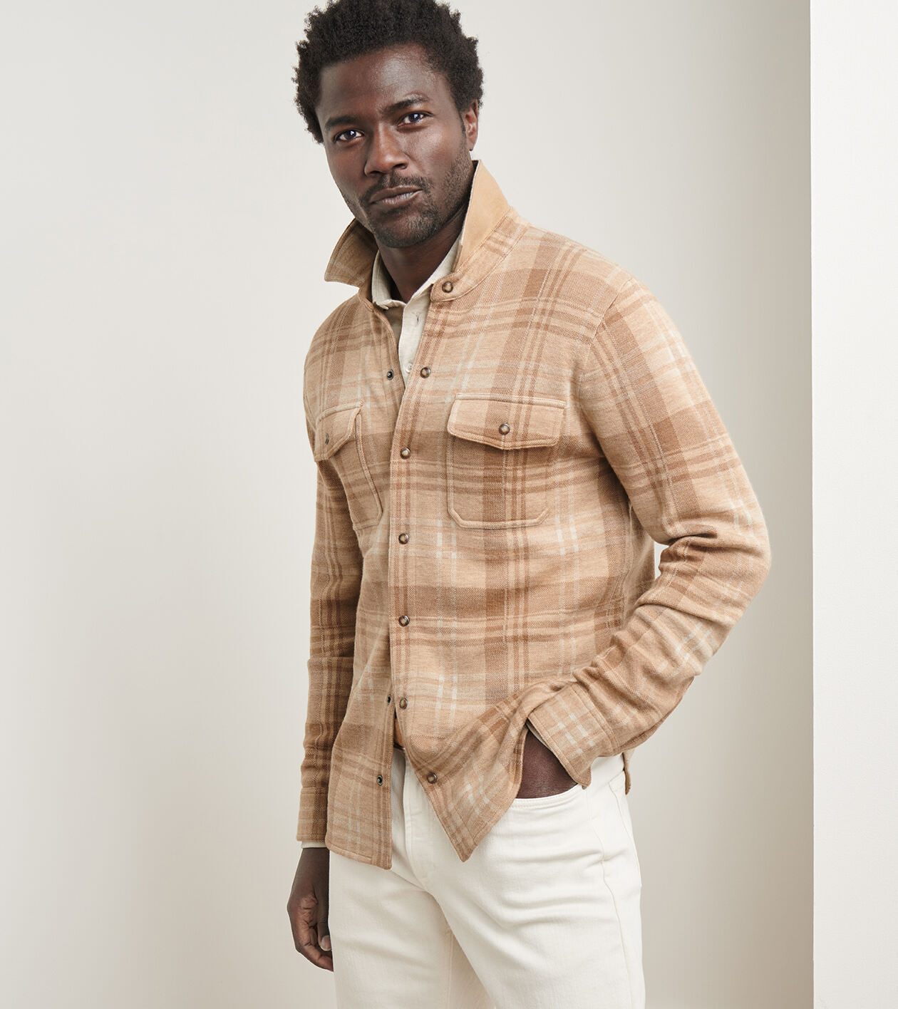 Gordon Plaid Sweater Shirt Jacket 2 Gordon Plaid Sweater Shirt Jacket