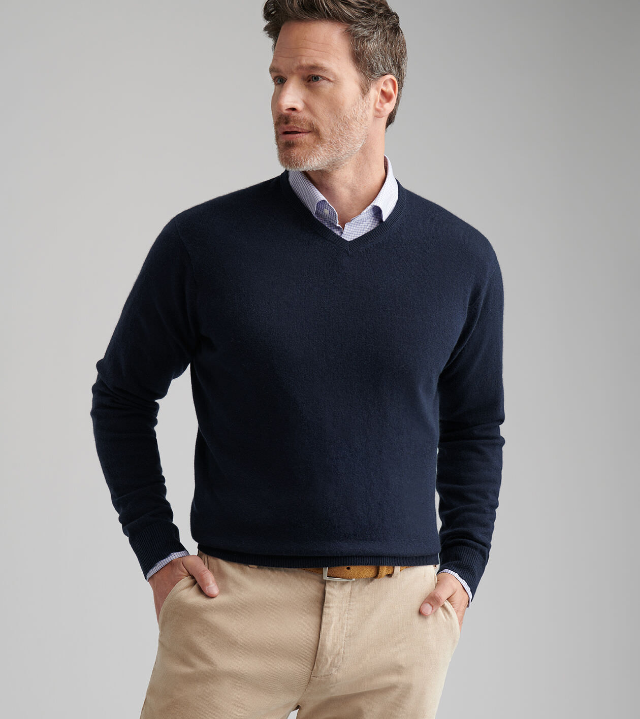Crown Heritage Cashmere V-Neck Sweater 2 Crown Heritage Cashmere V-Neck Sweater