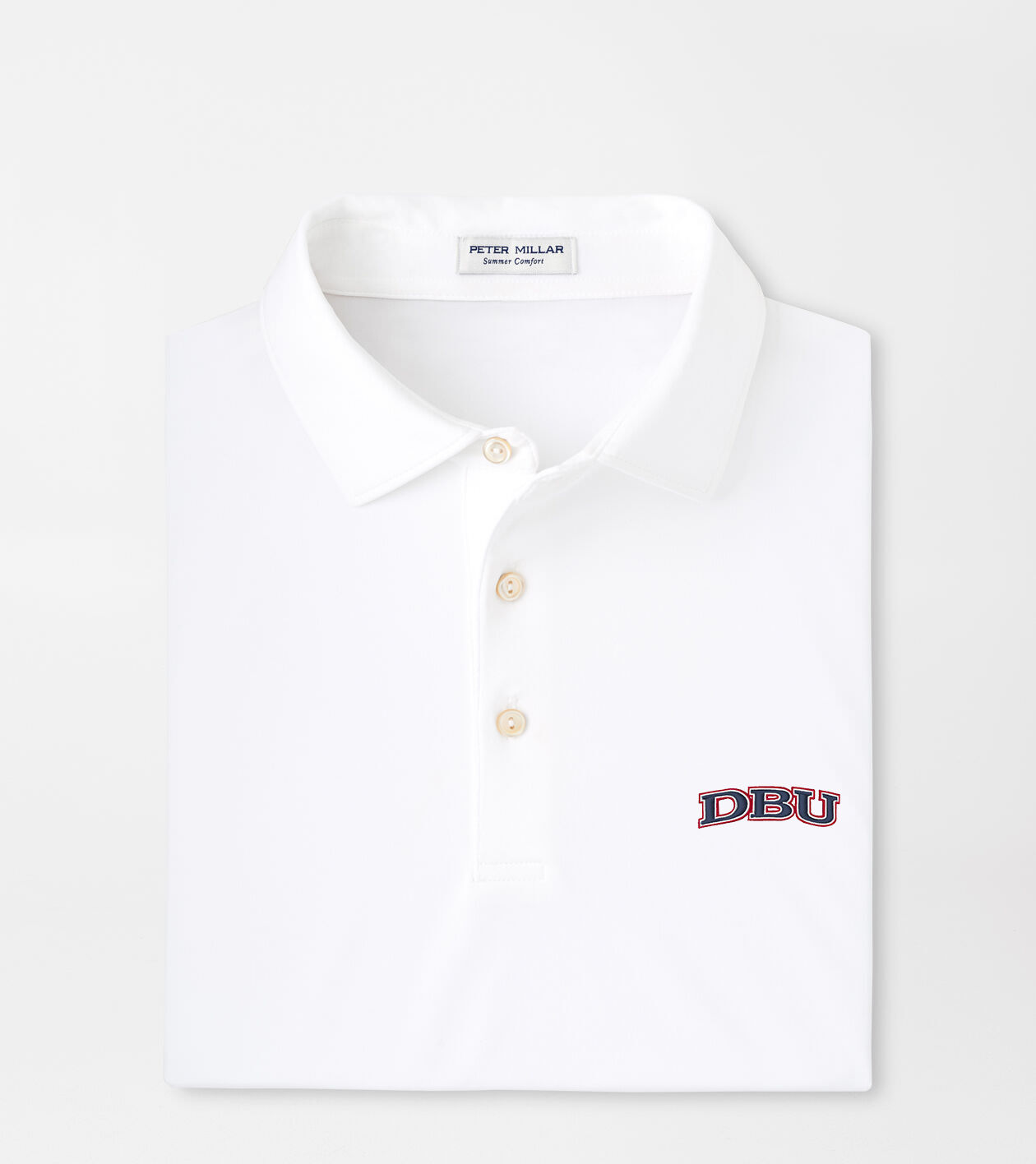 Dallas Baptist University Solid Performance Jersey Polo (Sean Self Collar)