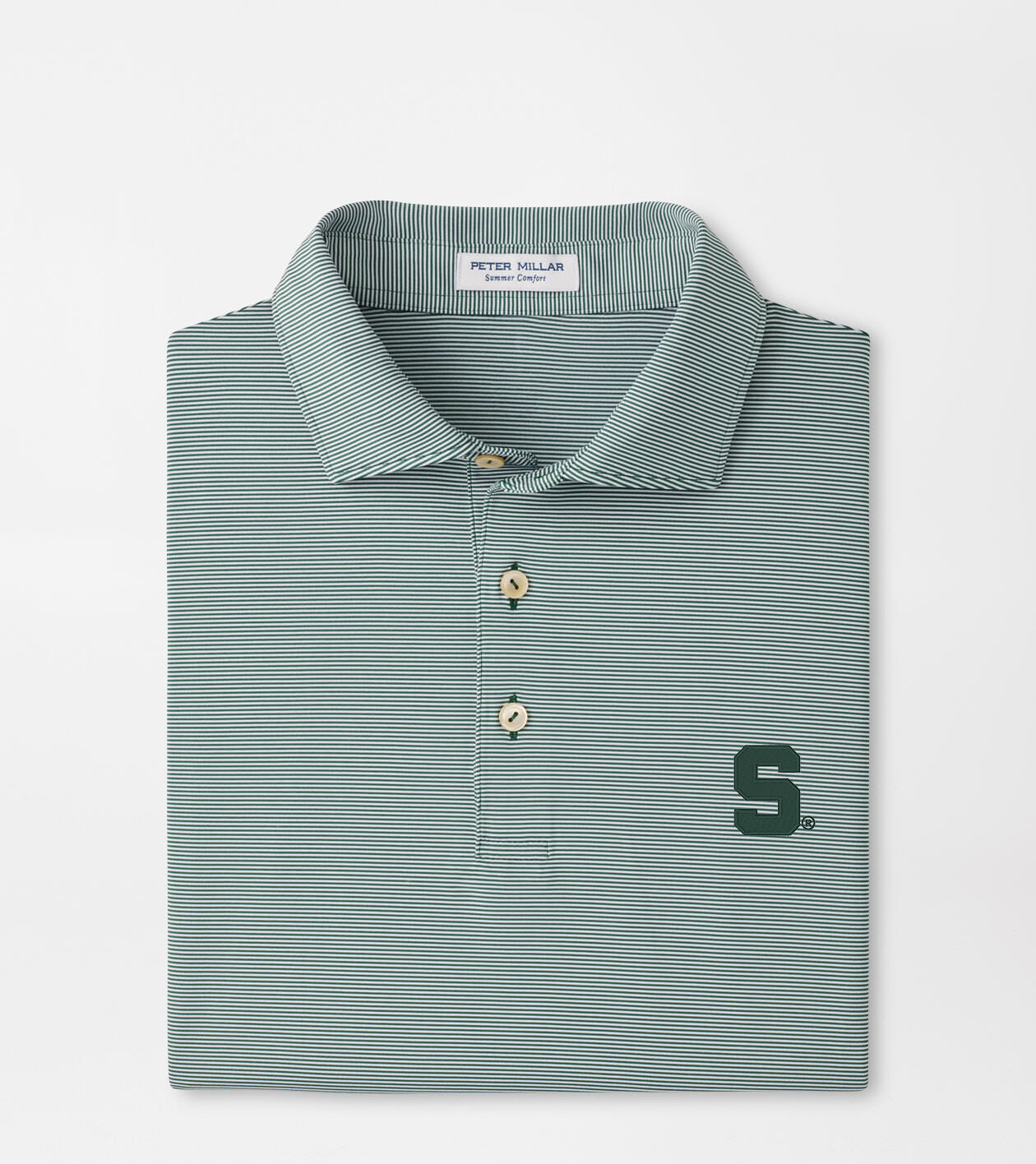 Michigan State Game Day Jubilee Stripe Performance Polo 1 Michigan State Game Day Jubilee Stripe Performance Polo