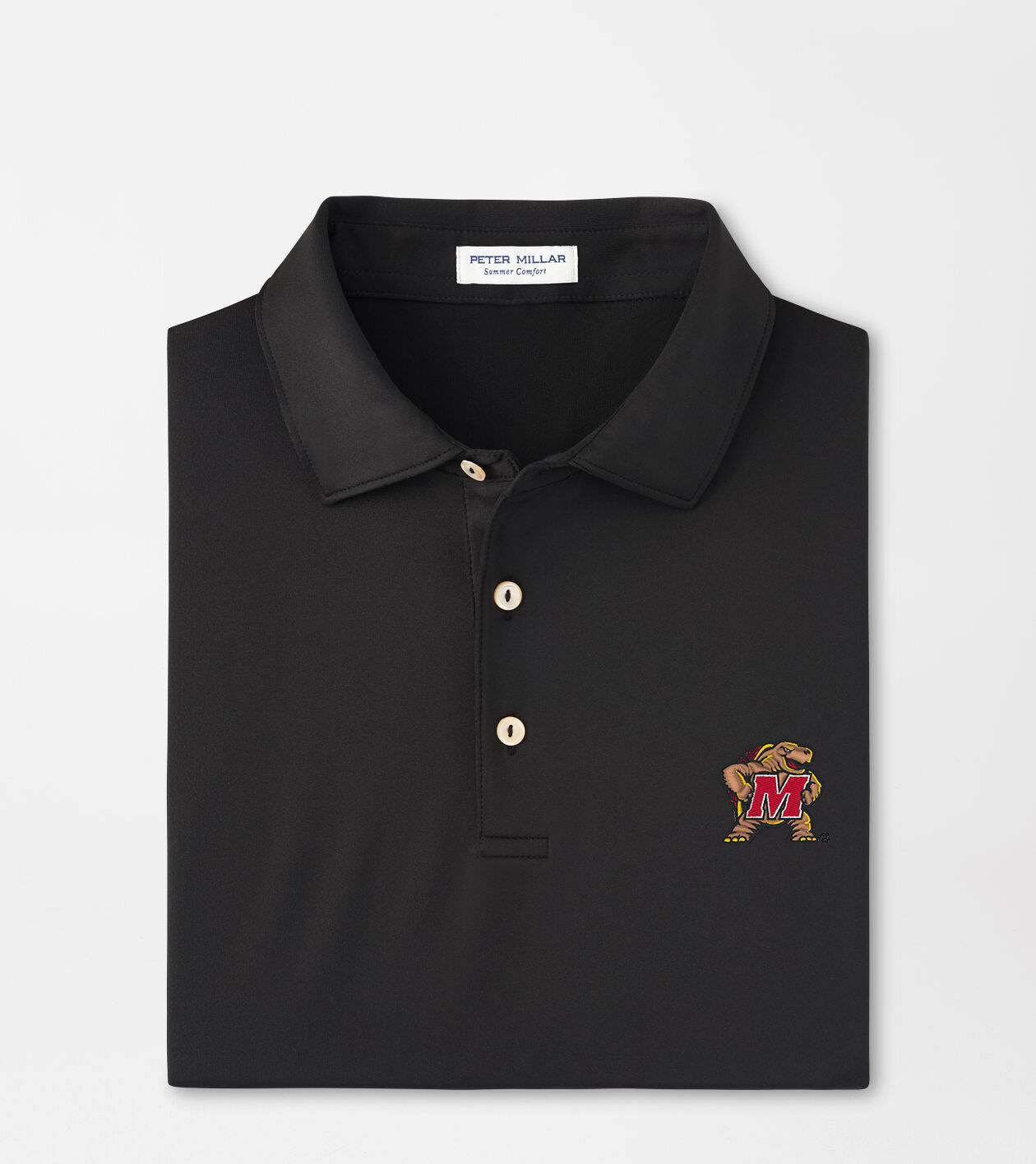 Maryland Terrapins Solid Performance Jersey Polo (Sean Self Collar)