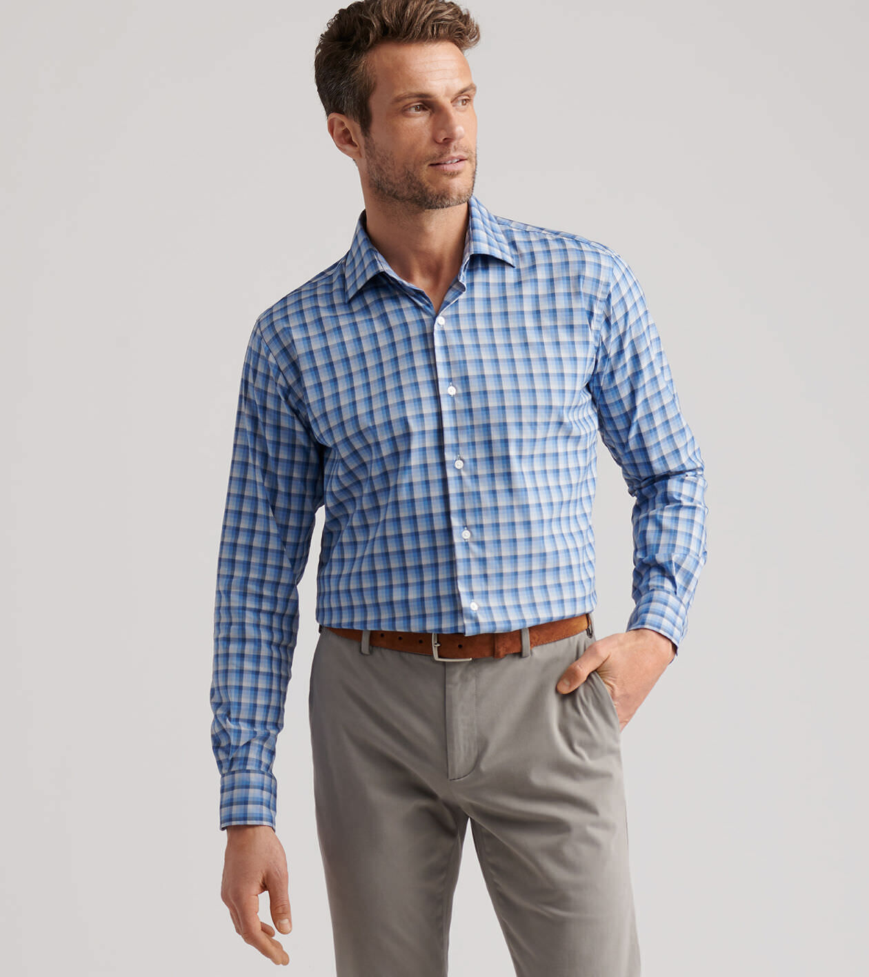 Obispo Crown Lite Cotton-Stretch Sport Shirt 2 Obispo Crown Lite Cotton-Stretch Sport Shirt
