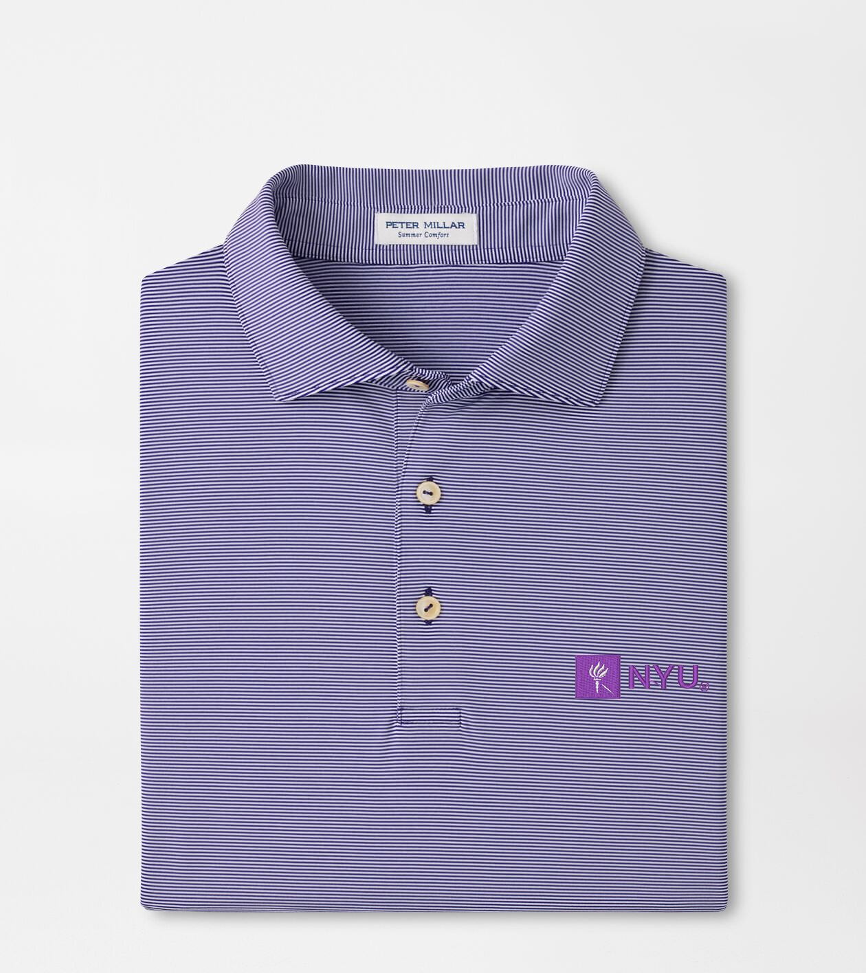 New York University Jubilee Stripe Performance Polo 1 New York University Jubilee Stripe Performance Polo