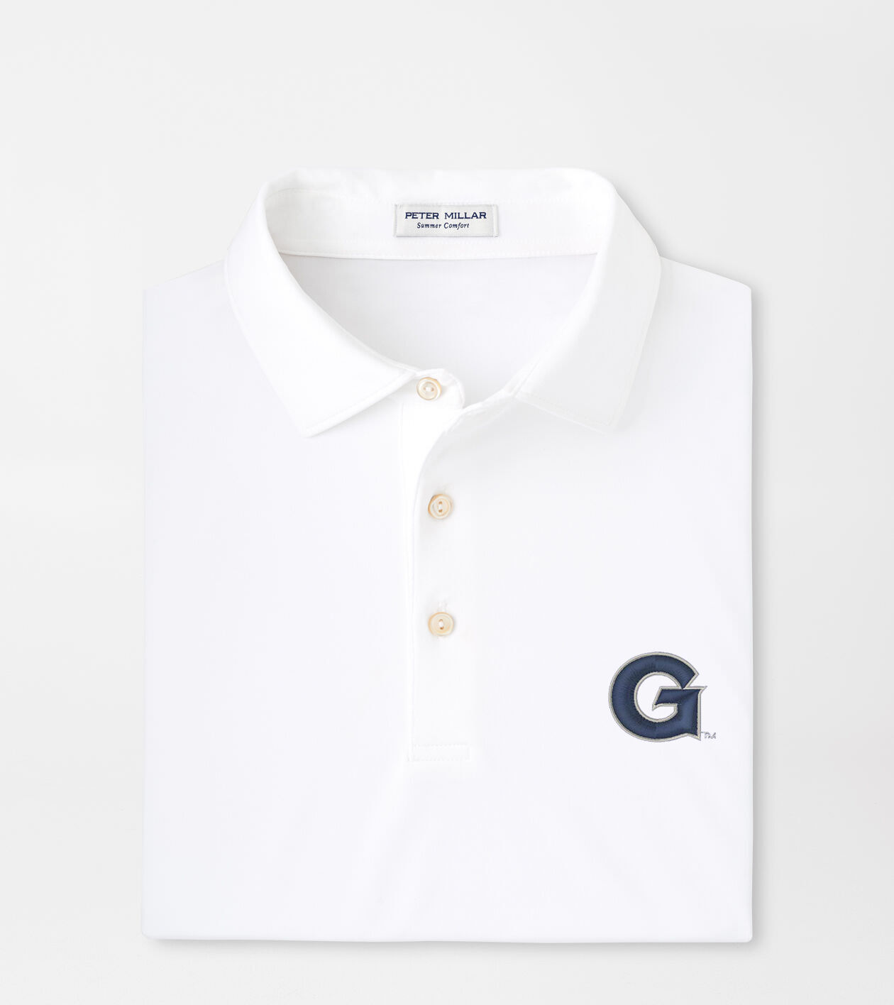 Georgetown Solid Performance Jersey Polo (Sean Self Collar)