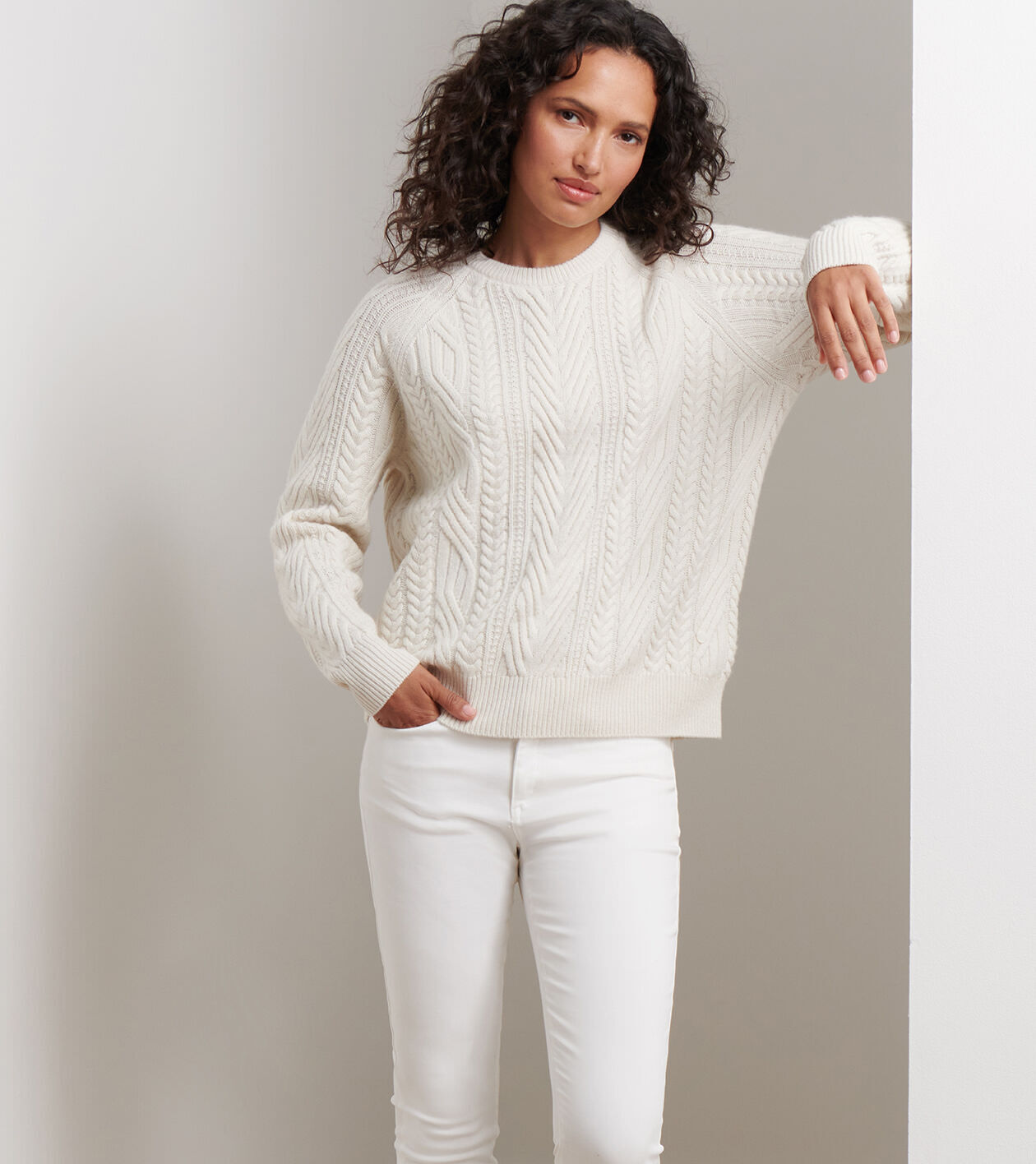 Bennett Cable Knit Crew Sweater