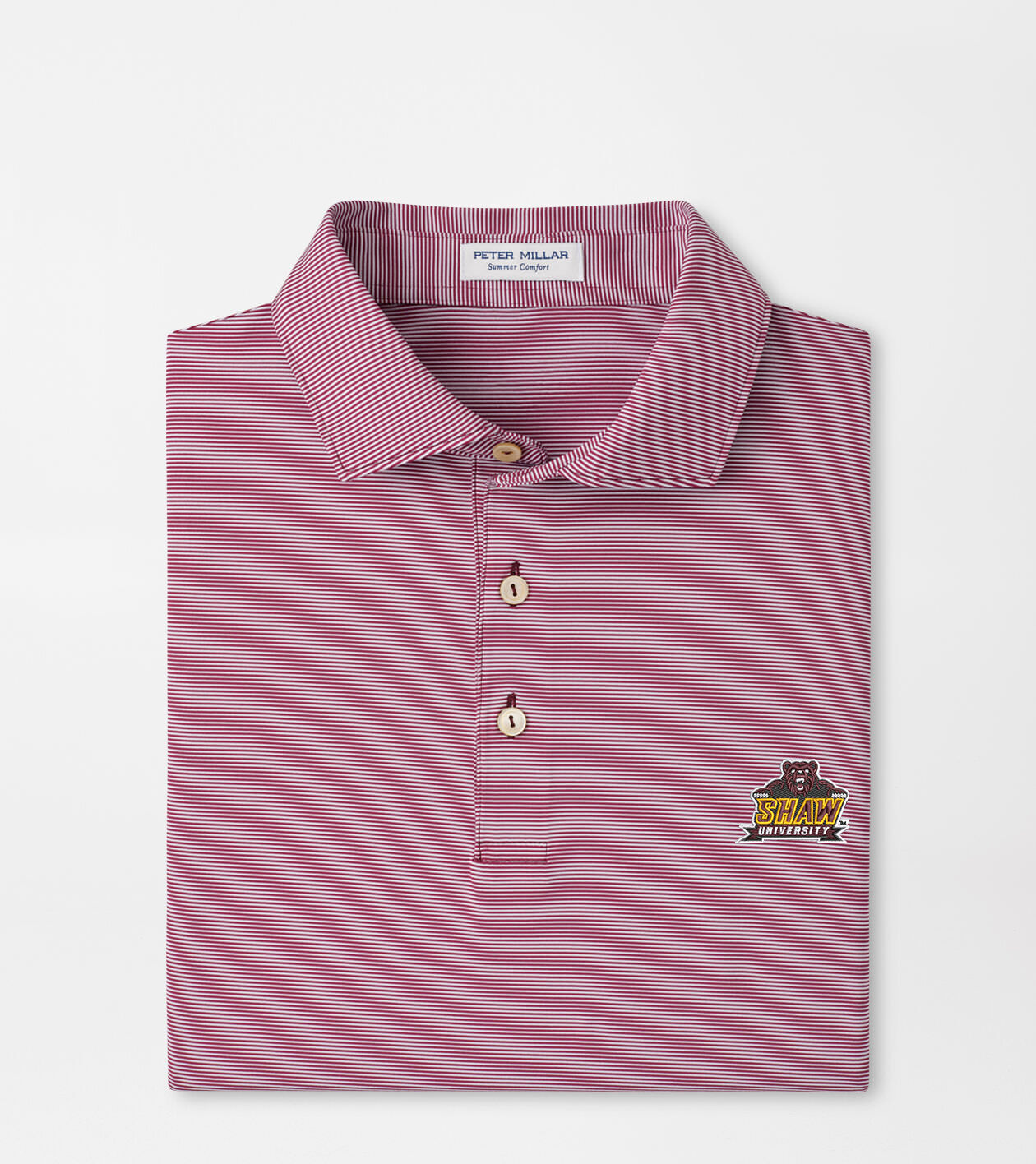 Shaw University Jubilee Stripe Performance Polo