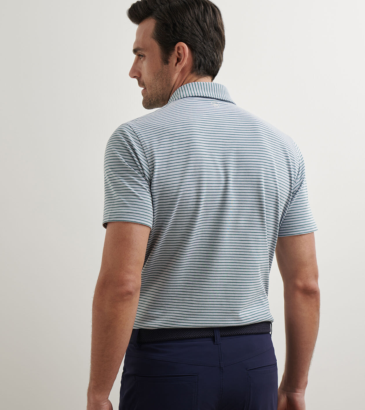 Albatross Cotton-Blend Piqué Stripe Polo 3 Albatross Cotton-Blend Piqué Stripe Polo